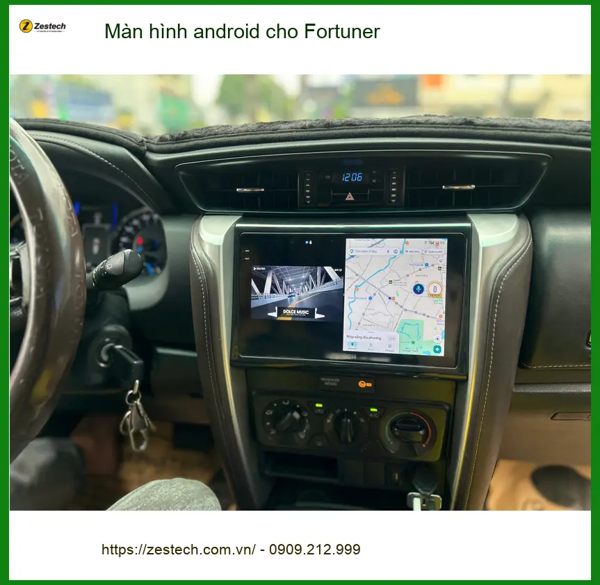 Bác Phong lắp màn hình Android cho Fortuner tại Quận 5 để trải nghiệm công nghệ mới ảnh thực tế 3