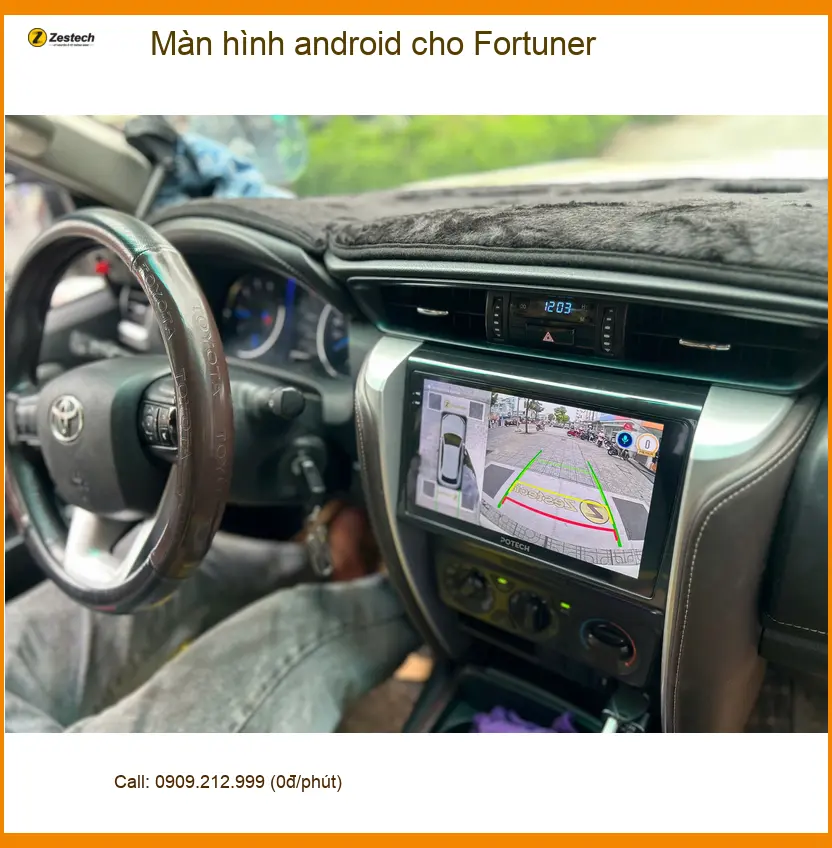 Bác Phong lắp màn hình Android cho Fortuner tại Quận 5 để trải nghiệm công nghệ mới ảnh thực tế 4