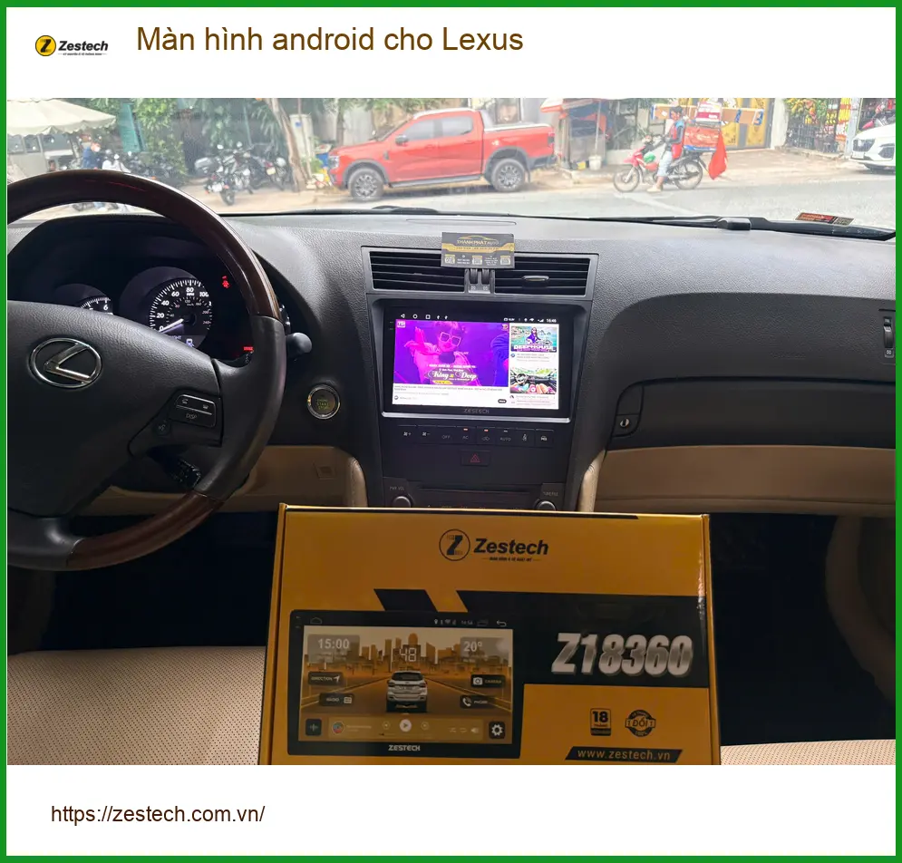 Chị Thanh lắp màn hình Android cho Lexus tại Quận 2 để nâng tầm trải nghiệm lái ảnh thực tế 3