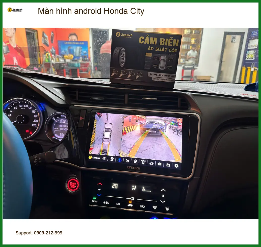 Chị Thanh lắp màn hình Android Honda City tại Quận 3 muốn nâng cấp xe ảnh thực tế 2