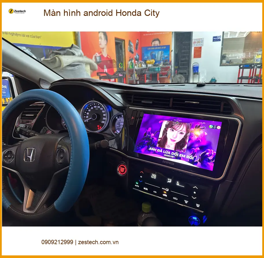 Chị Thanh lắp màn hình Android Honda City tại Quận 3 muốn nâng cấp xe ảnh thực tế 5