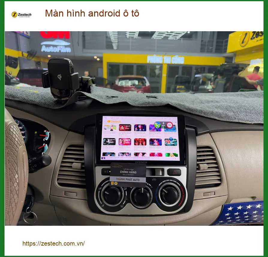 Anh Duy nâng cấp màn hình android cho Hyundai Creta tại Quận Tân Phú để xem Youtube tiện lợi