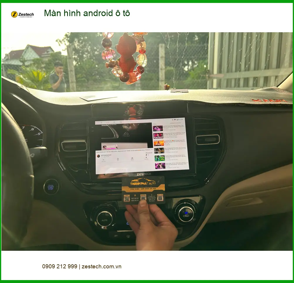 Chú Quang lắp Màn hình android ô tô cho Honda CRV tại Quận 10 để xem bản đồ và giải trí