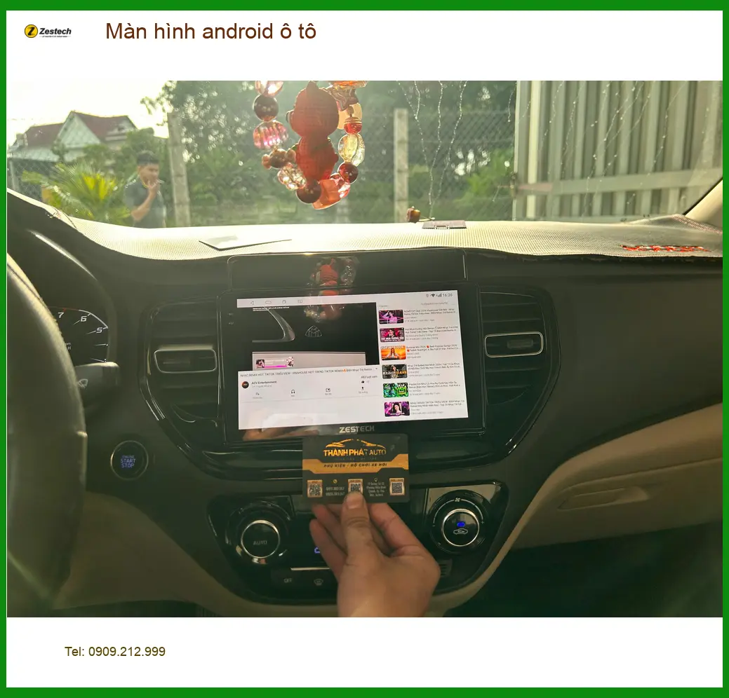 Chị Thảo lắp Màn hình android ô tô cho Hyundai SantaFe tại Quận 3 để nâng cao trải nghiệm lái ảnh thực tế 3