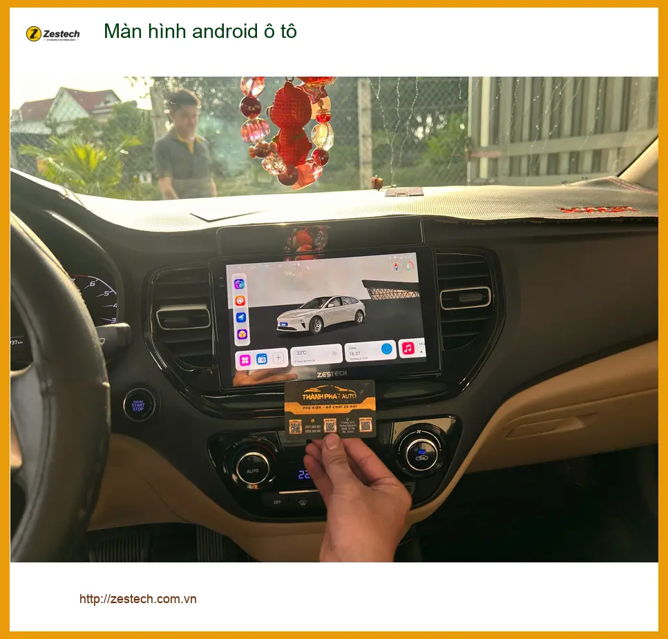 Chú Quang lắp Màn hình android ô tô cho Honda CRV tại Quận 10 để xem bản đồ và giải trí ảnh thực tế 4