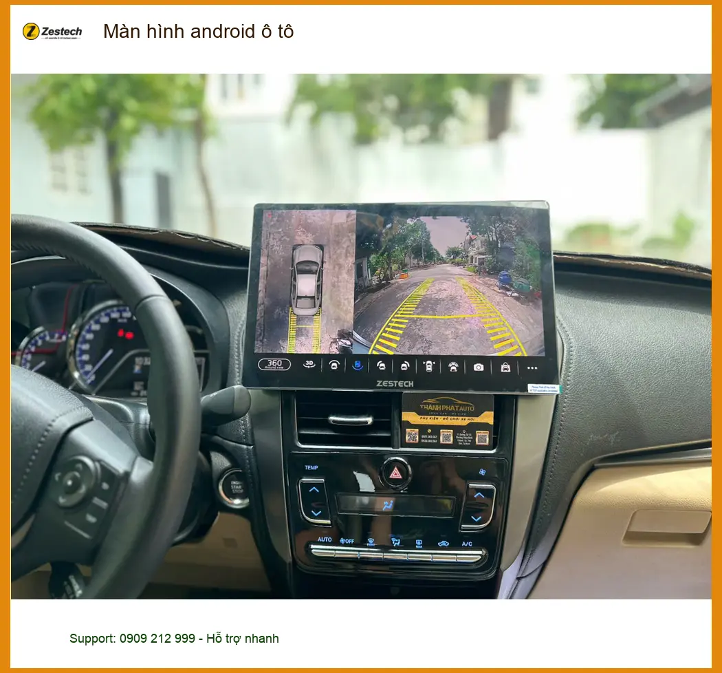 Chị Thảo nâng cấp màn hình Android ô tô cho Ford Everest tại Quận 1