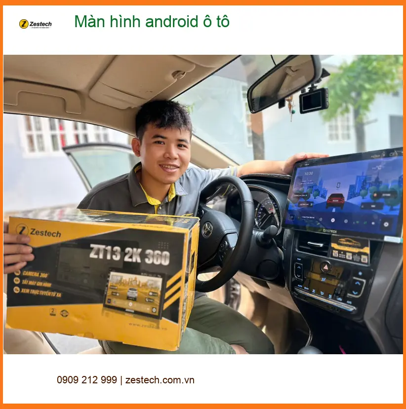 Chị Ngọc Thảo độ màn hình android ô tô cho Ford Everest ở Củ Chi để giải trí tốt hơn