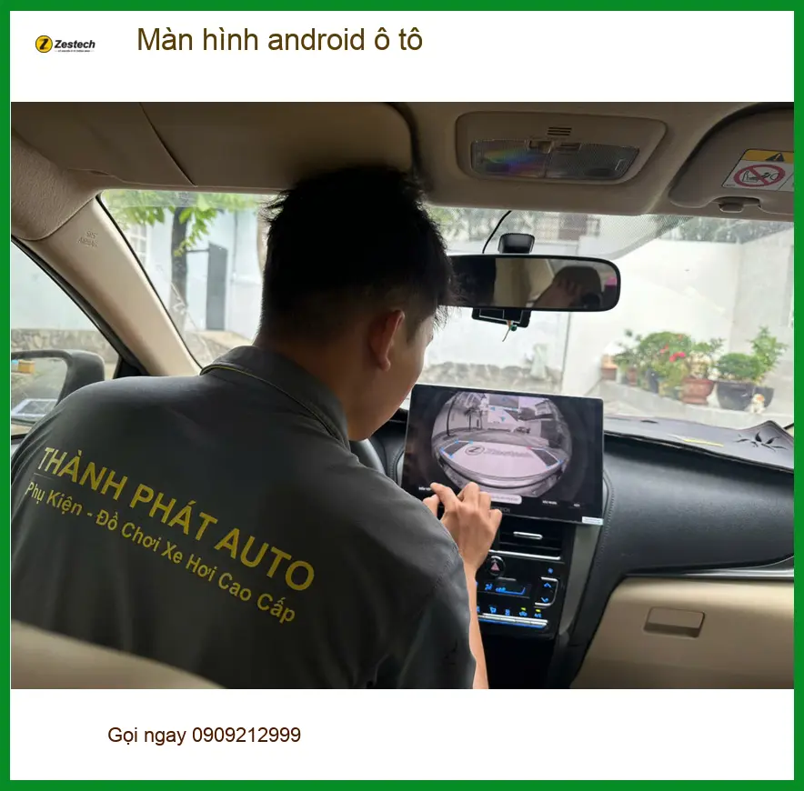 Chị Ngọc Thảo độ màn hình android ô tô cho Ford Everest ở Củ Chi để giải trí tốt hơn ảnh thực tế 4