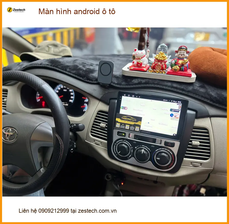 Cô Lan Anh lắp Màn hình android ô tô cho VinFast Lux A2.0 tại Quận 2 cho xe ảnh thực tế 3