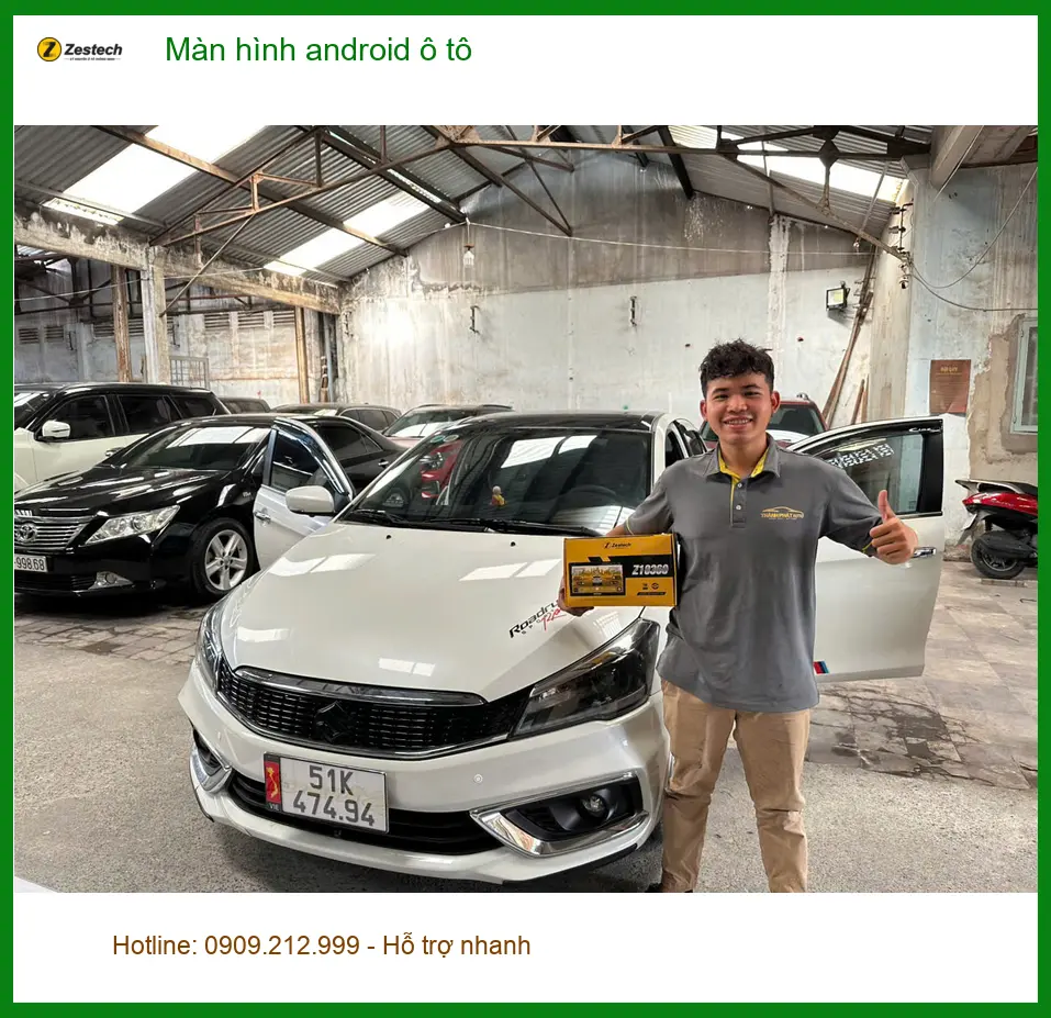 Bác Lâm nâng cấp màn hình Android ô tô tại Quận 2 cho Suzuki Ertiga ảnh thực tế 2