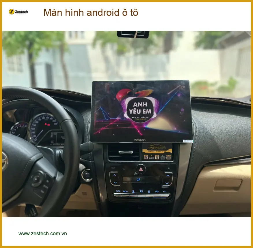 Anh Khang lắp màn hình Android ô tô cho Toyota Vios tại Quận 9