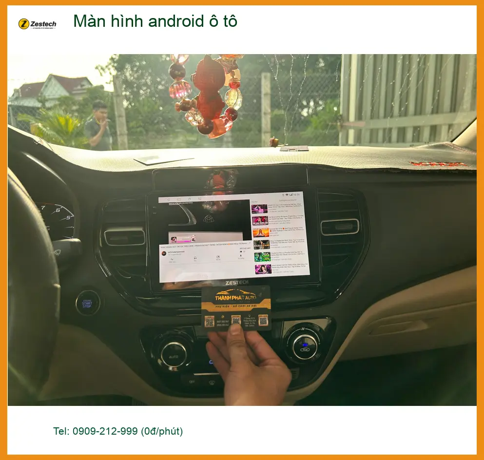Anh Tấn nâng cấp màn hình Android ô tô Hyundai Accent tại Gò Vấp ảnh thực tế 4