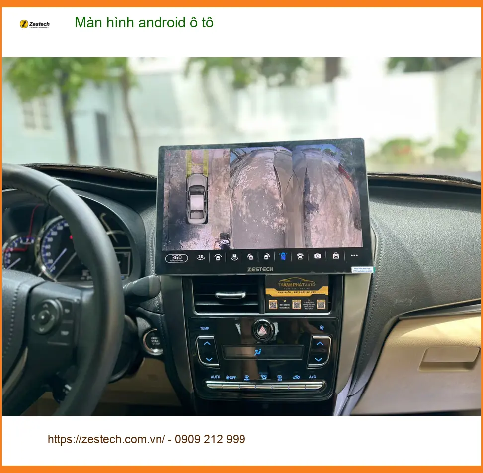 Chú Nam lắp màn hình Android ô tô cho Hyundai Accent tại Cần Giờ để con giải trí