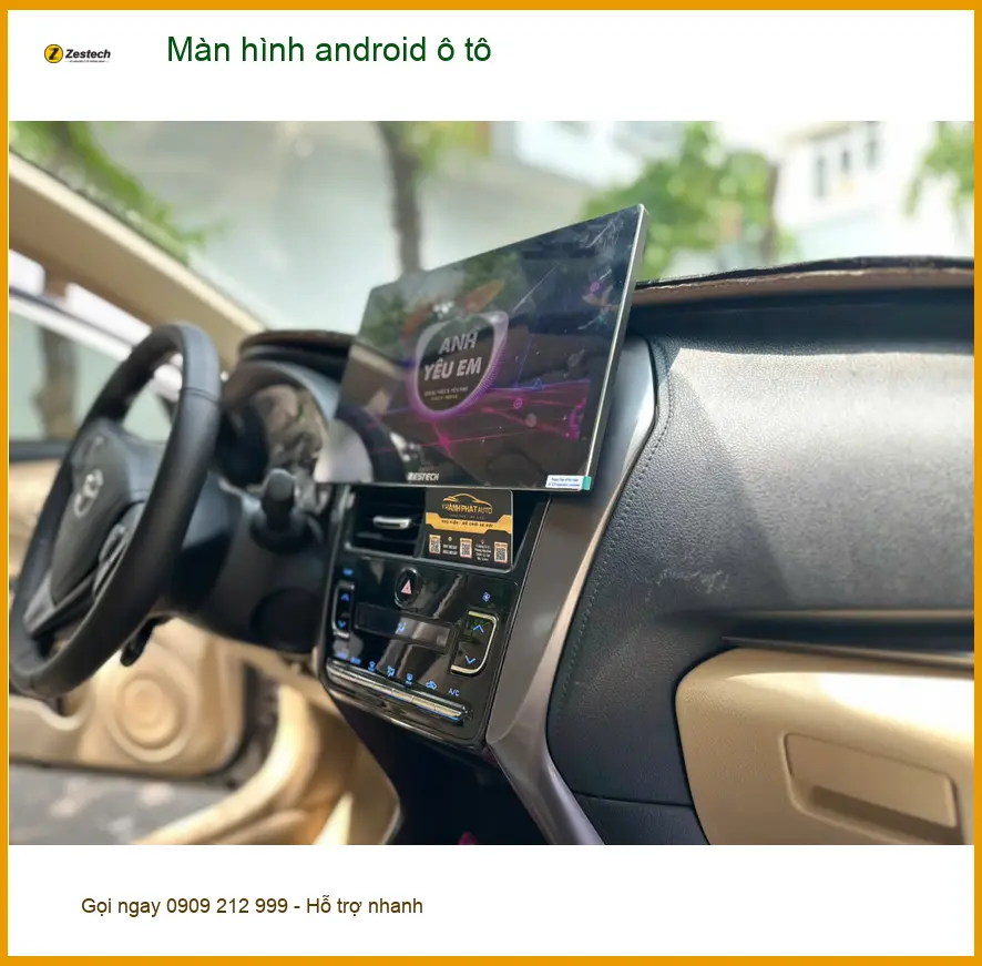 Chú Nam lắp màn hình Android ô tô cho Hyundai Accent tại Cần Giờ để con giải trí ảnh thực tế 3