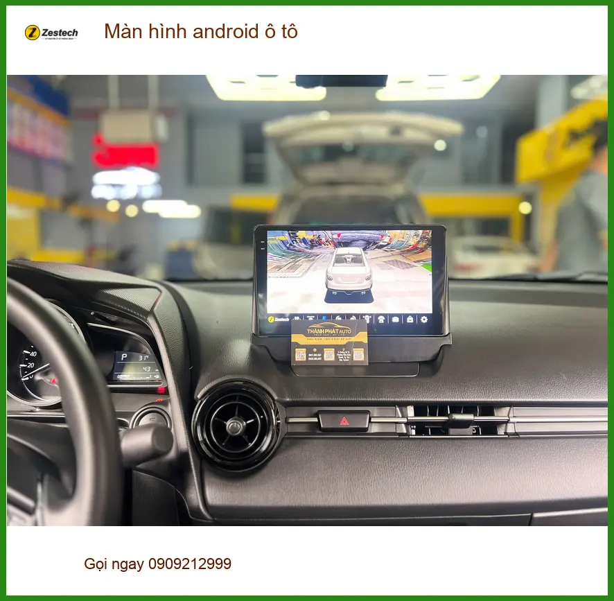 Anh Kiên lắp màn hình Android ô tô cho Hyundai Santa Fe tại Quận Tân Bình