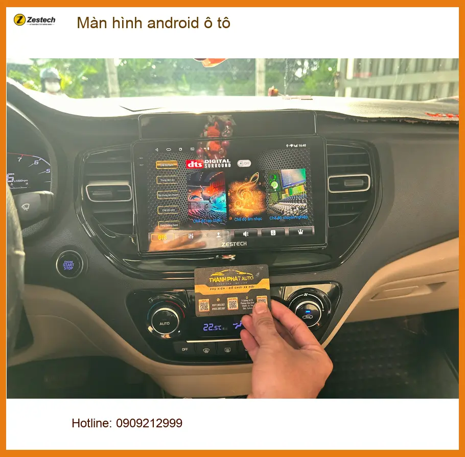 Anh Tùng lắp màn hình android ô tô cho Hyundai Kona tại Quận 9 để xem bản đồ và giải trí