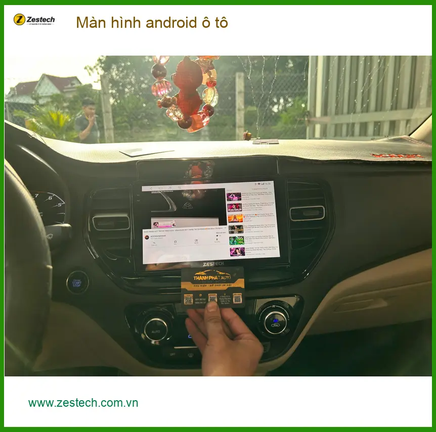 Anh Tùng lắp màn hình android ô tô cho Hyundai Kona tại Quận 9 để xem bản đồ và giải trí ảnh thực tế 4