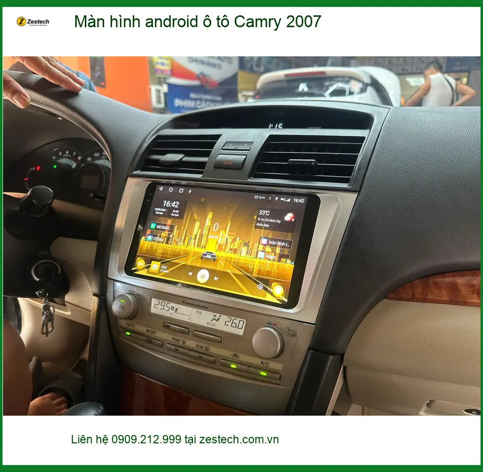 Chú Phước nâng cấp màn hình Android ô tô Camry 2007 Quận 4 uy tín