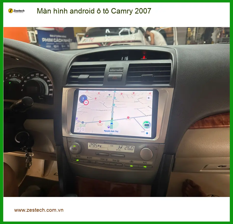 Chú Phước nâng cấp màn hình Android ô tô Camry 2007 Quận 4 uy tín ảnh thực tế 2