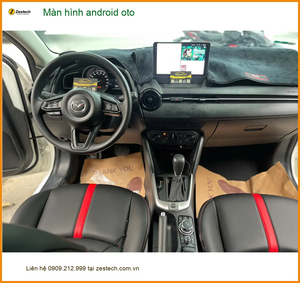 Anh Kiên lắp màn hình android oto cho Hyundai SantaFe tại Quận 2 để có nhiều tính năng giải trí.