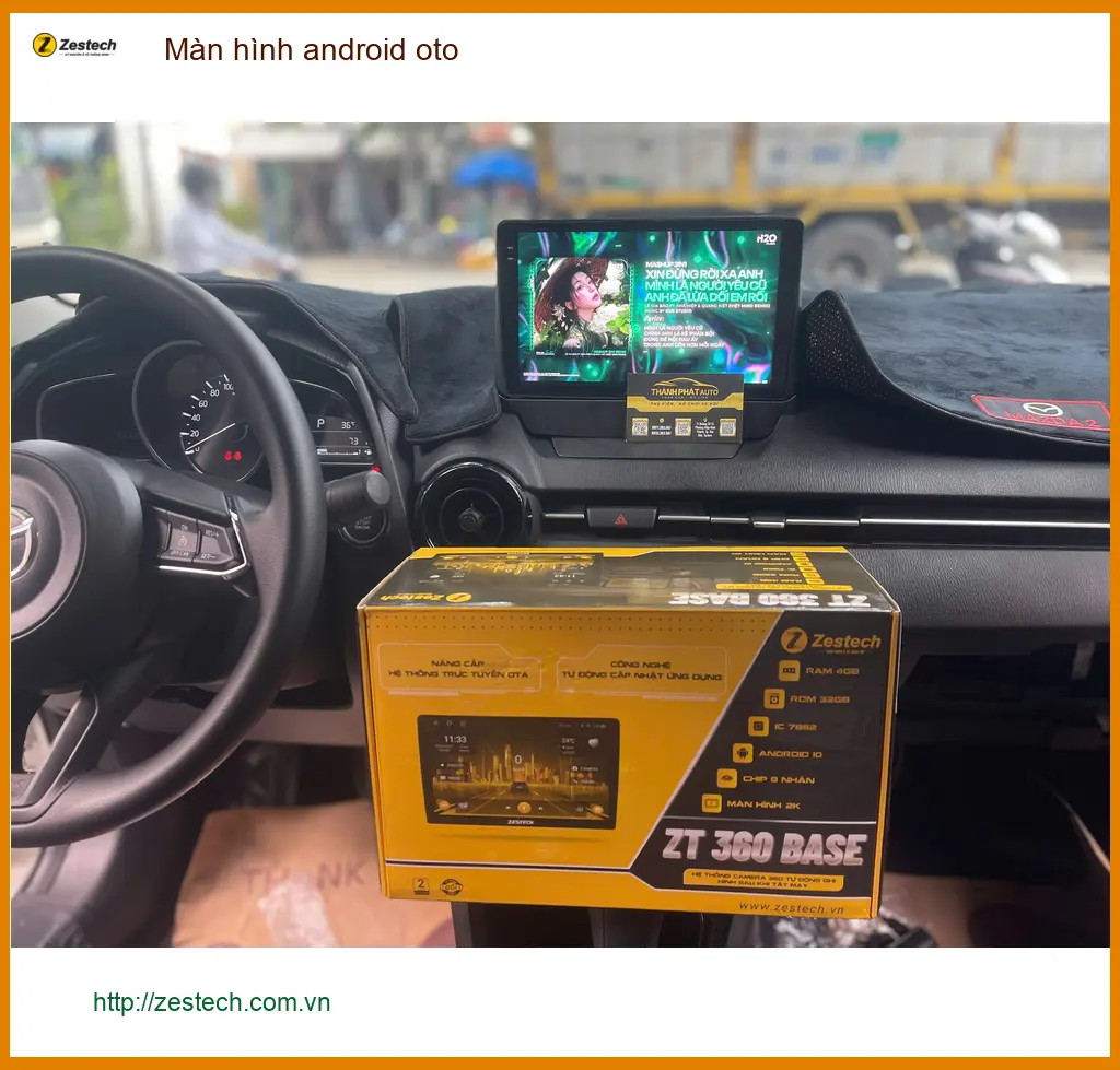 Anh Kiên lắp màn hình android oto cho Hyundai SantaFe tại Quận 2 để có nhiều tính năng giải trí. ảnh thực tế 3