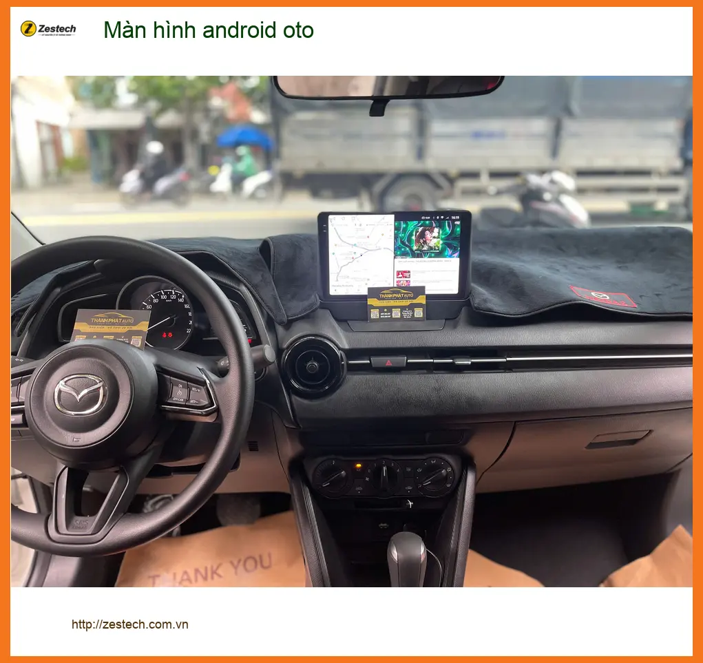 Chị Thảo Vy lắp màn hình android oto cho Hyundai Kona tại Quận 1 vì màn zin không có chỉ đường