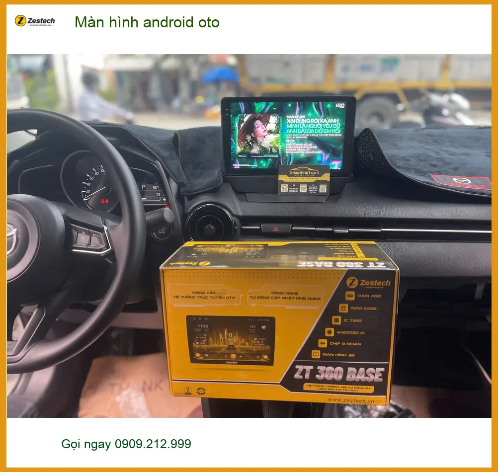 Chị Thảo Vy lắp màn hình android oto cho Hyundai Kona tại Quận 1 vì màn zin không có chỉ đường ảnh thực tế 2