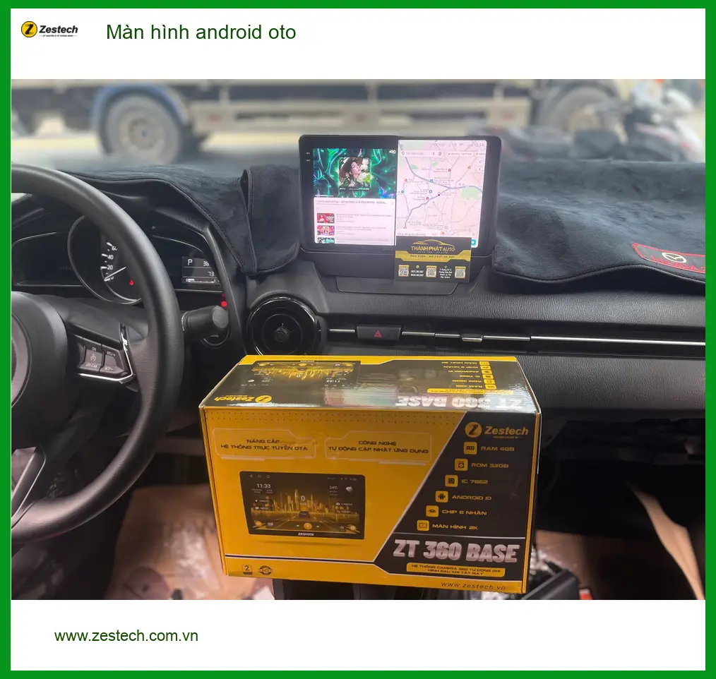 Chị Thảo Vy lắp màn hình android oto cho Hyundai Kona tại Quận 1 vì màn zin không có chỉ đường ảnh thực tế 4
