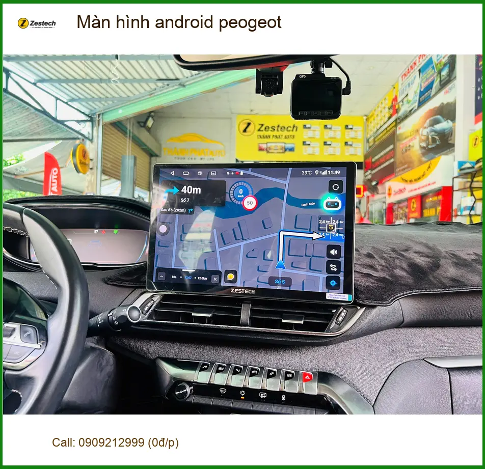 Anh Long nâng cấp màn hình Android Peugeot 3008 tại Quận 2 cho tiện nghi ảnh thực tế 3