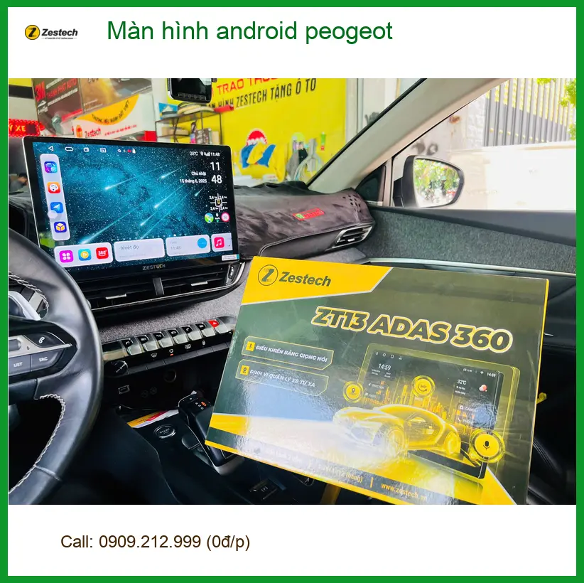 Anh Long nâng cấp màn hình Android Peugeot 3008 tại Quận 2 cho tiện nghi ảnh thực tế 4