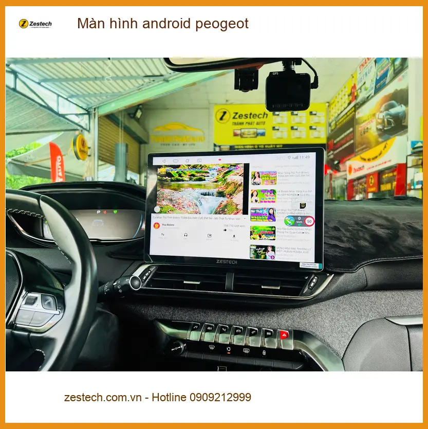 Anh Kiên nâng cấp màn hình Android Peugeot 5008 tại Thủ Đức ảnh thực tế 2
