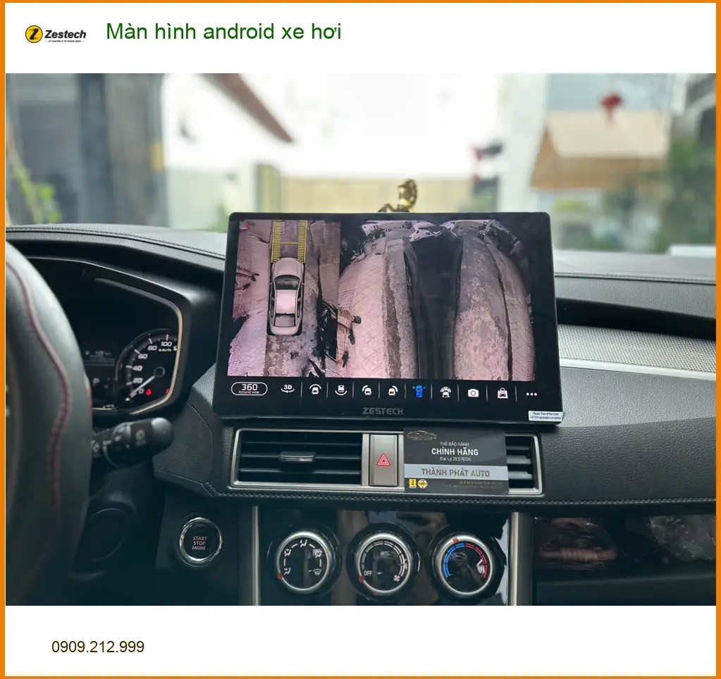 Chú Lâm lắp màn hình Android xe hơi Hyundai Accent tại Hóc Môn vì màn hình zin quá cũ