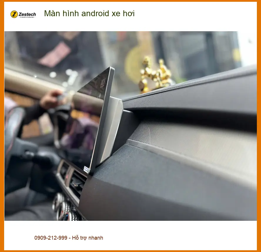 Chú Lâm lắp màn hình Android xe hơi Hyundai Accent tại Hóc Môn vì màn hình zin quá cũ ảnh thực tế 3