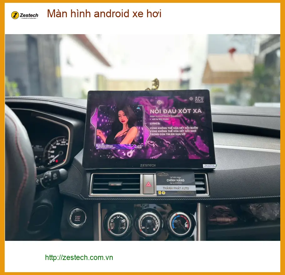 Chú Lâm lắp màn hình Android xe hơi Hyundai Accent tại Hóc Môn vì màn hình zin quá cũ ảnh thực tế 4