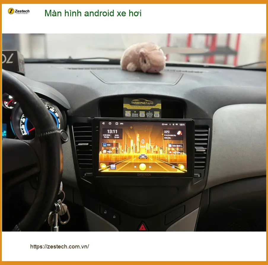 Anh Nhật Minh lắp màn hình Android Hyundai Kona tại Quận 9, lái xe an toàn ảnh thực tế 2