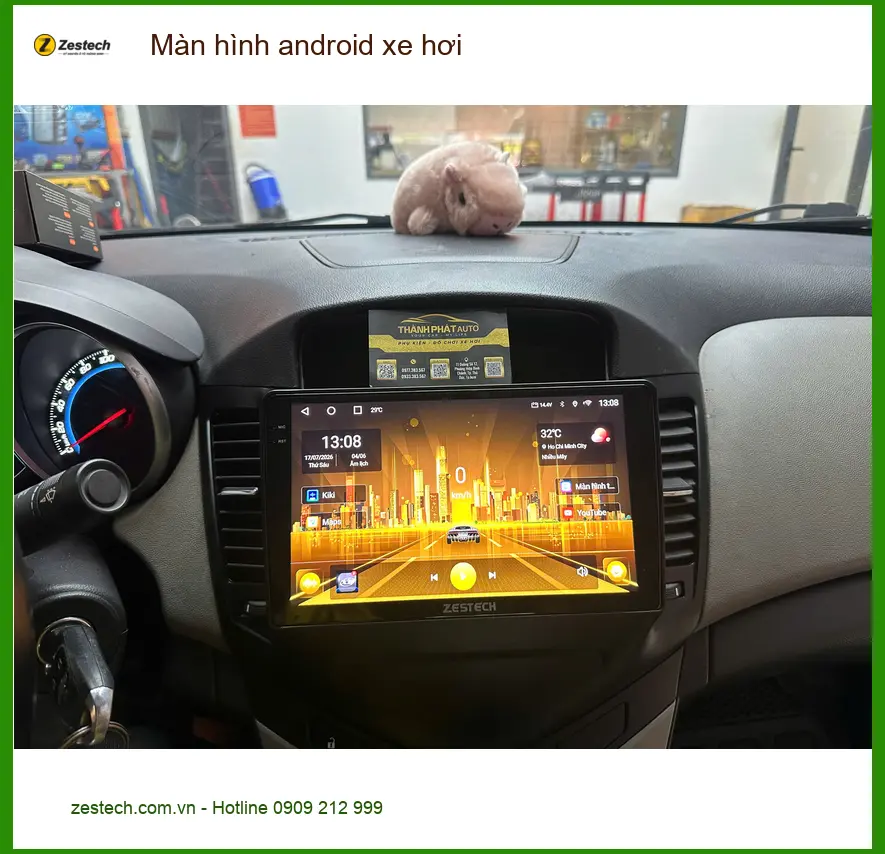 Anh Dũng lắp màn hình android xe hơi cho Kia Sorento tại Quận 7
