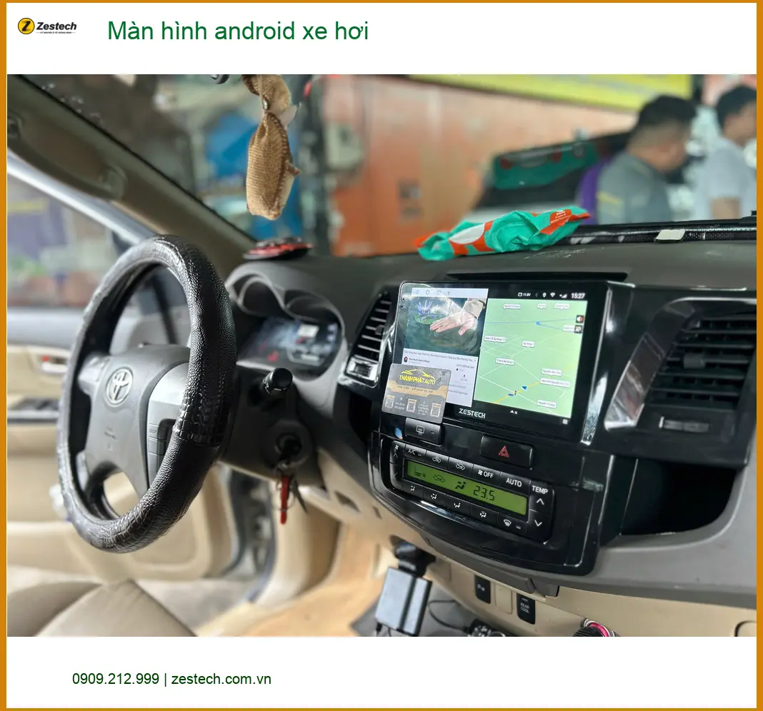 Anh Minh Khang lắp màn hình android xe Hyundai Santa Fe Quận Tân Bình ảnh thực tế 2
