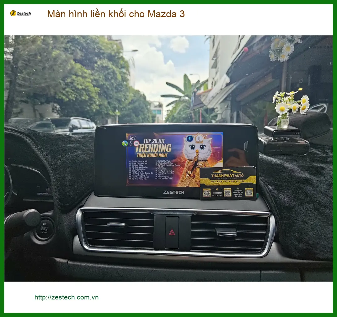 Anh Khôi lắp màn hình liền khối cho Mazda 3 tại Quận Thủ Đức vì màn hình zin đã cũ và chậm ảnh thực tế 2