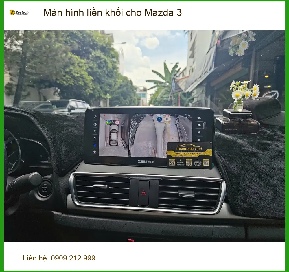 Anh Khôi lắp màn hình liền khối cho Mazda 3 tại Quận Thủ Đức vì màn hình zin đã cũ và chậm ảnh thực tế 3
