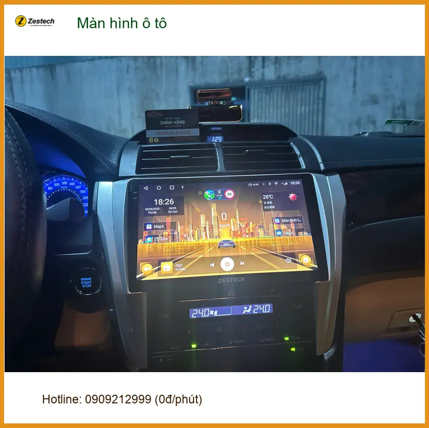 Chị Thảo lắp màn hình ô tô Hyundai Accent tại Quận 8 để tiện đường đi làm ảnh thực tế 2