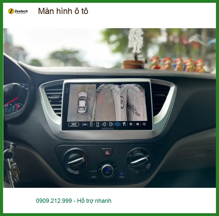 Anh Khải lắp Màn hình ô tô cho Hyundai Accent tại Hóc Môn để nâng cấp giải trí trên xe
