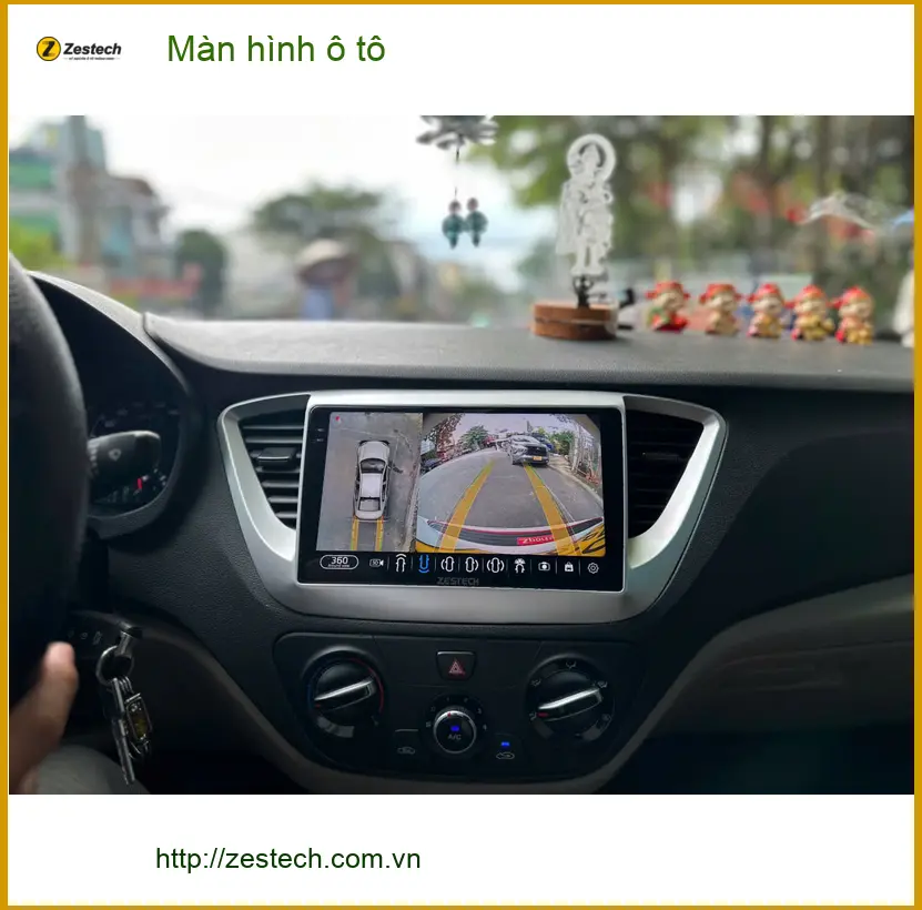 Anh Khải lắp Màn hình ô tô cho Hyundai Accent tại Hóc Môn để nâng cấp giải trí trên xe ảnh thực tế 3