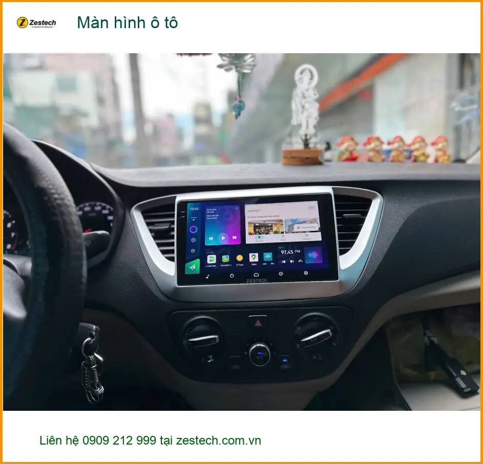 Anh Khải lắp Màn hình ô tô cho Hyundai Accent tại Hóc Môn để nâng cấp giải trí trên xe ảnh thực tế 5