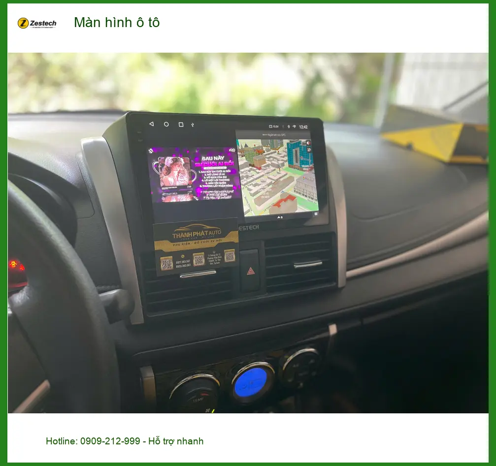 Anh Khải lắp màn hình Android ô tô Toyota Fortuner tại Thủ Đức.