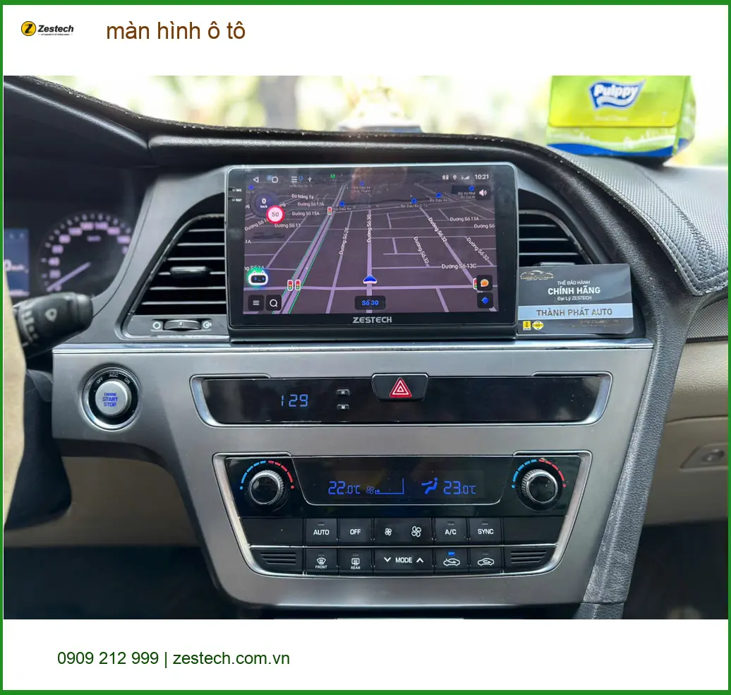 Anh Quang lắp màn hình ô tô Hyundai Santa Fe tại Quận 12 vì màn zin lỗi thời