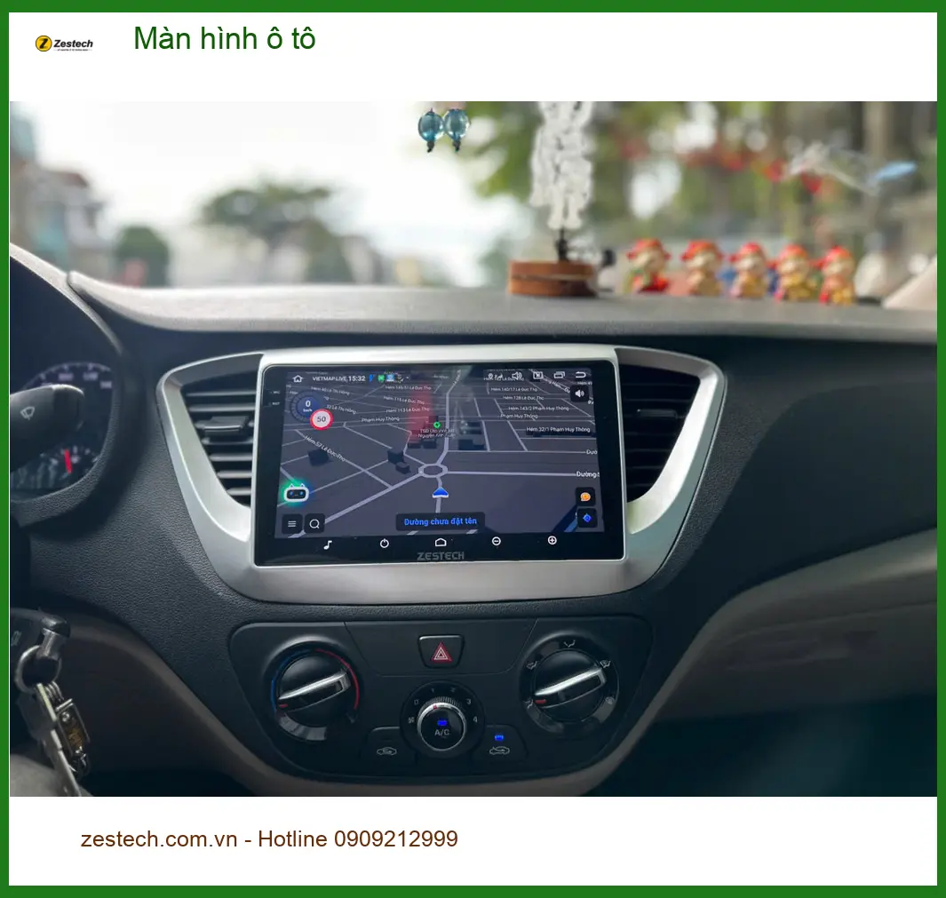 Chị Thảo lắp Màn hình ô tô cho Hyundai Accent tại Quận 7, tiện giải trí