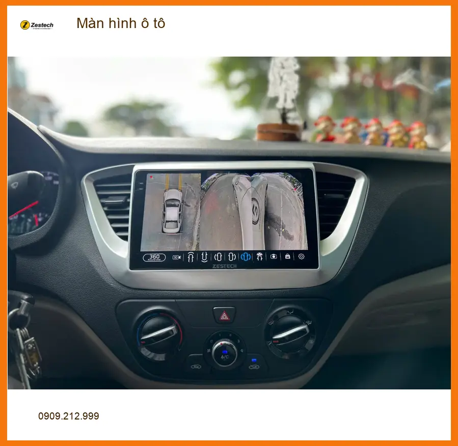 Chị Thảo lắp Màn hình ô tô cho Hyundai Accent tại Quận 7, tiện giải trí ảnh thực tế 3