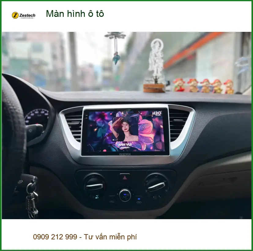 Anh Tùng nâng cấp màn hình ô tô cho Hyundai Accent tại Quận 3 để tiện đường đi làm ảnh thực tế 3