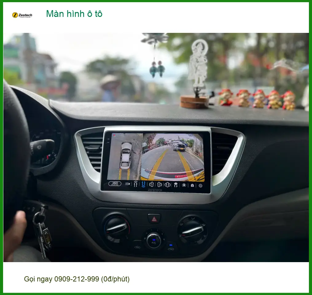 Chị Thảo lắp Màn hình ô tô cho Hyundai Accent tại Quận 7, tiện giải trí ảnh thực tế 4