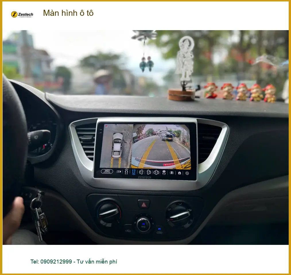 Anh Tùng nâng cấp màn hình ô tô cho Hyundai Accent tại Quận 3 để tiện đường đi làm ảnh thực tế 4